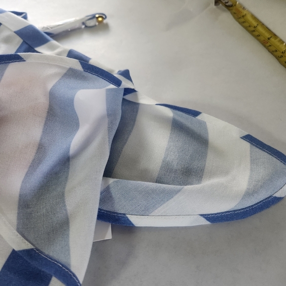 Soft Surroundings Main Sail Tunic Blue White Striped Photo Shoot Sample Petite S - Picture 15 of 16